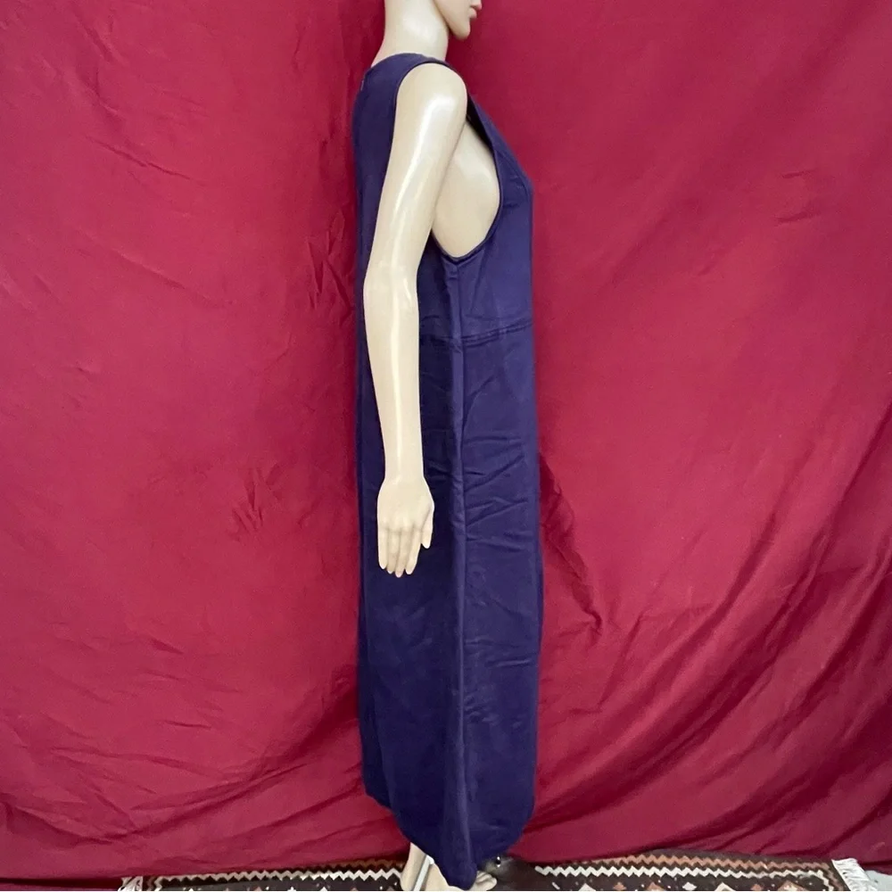 Vintage Premier International Eggplant Canvas Faux Wrap Sleeveless Jumper Small